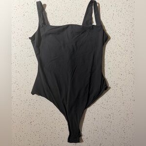 SKIMS Black Square Neck Bodysuit